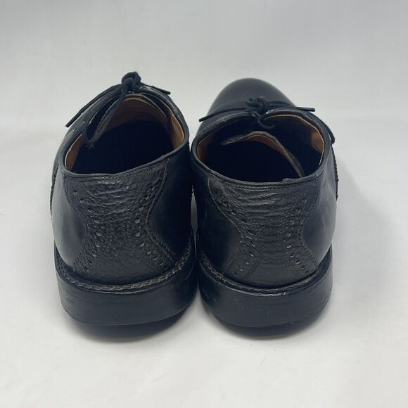 Allen Edmonds Springhill Golf Shoes Mens 9 D Black Leather Soft Spikes READ main image 7